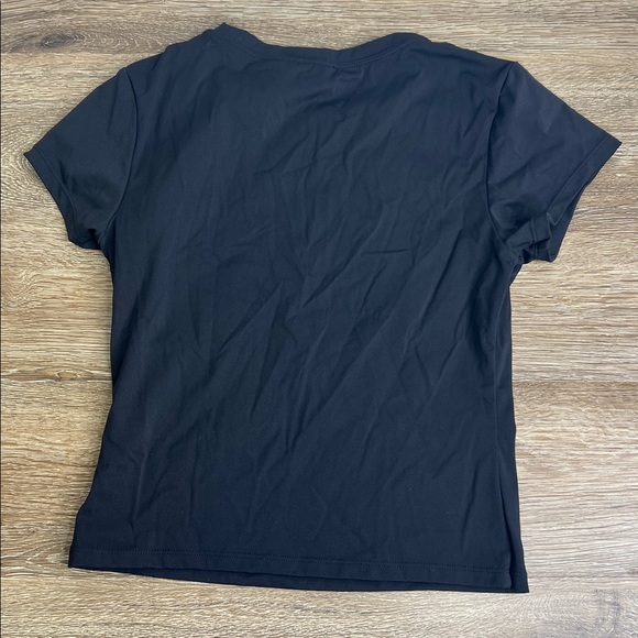 🖤 White Fox Black Fitted Logo Tee – Stretch Nylon Blend -Simple. Sleek. - Picture 2 of 7